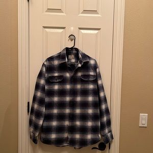 JACH Menswear 100% cotton plaid flannel shirt size large tall(LT) gently used